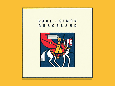Paul Simon's "Graceland" album cover graceland illustration paul simon