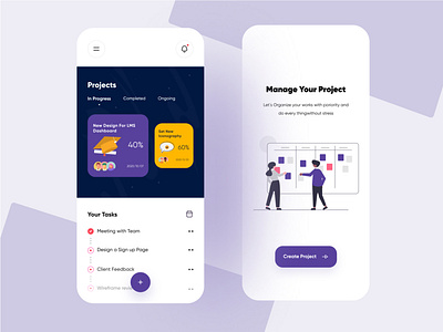 Project Management App app app design app ui design mobile mobile design mobile ui project manager task manager ui uidesign uidesigner uiux userexperience userinterface ux uxdesign uxdesigner