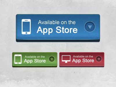App Store Buttons 3d apple appstore button ipad iphone