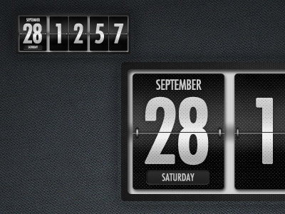 Dark Flip Clock & Calendar black calendar clock dark ui