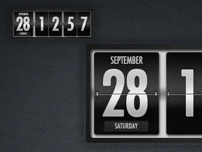 Dark Flip Clock & Calendar