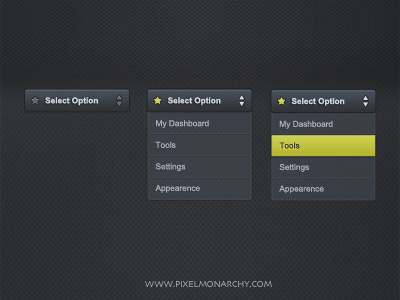 Sleek Drop Down Menu dark drop down freebie green menu