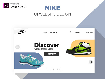 NIKE Ui Web Design adobexd nike nike air uidesign