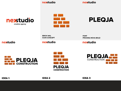 PLEQJA Ideja Logo branding construction design illustration logo