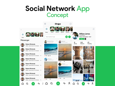 Social Network App Concept adobexd colored design uidesign