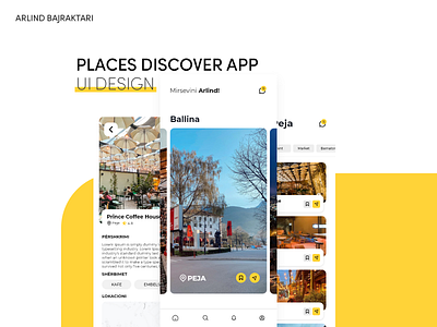 Places Discover APP UI Design adobexd branding design travel uidesign