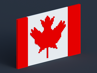 Canada Flag created in MagicaVoxel 3dart art magicalvoxel voxelart