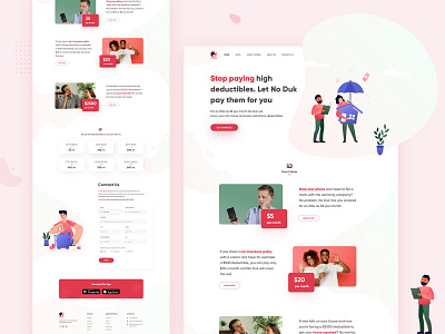 Microinsurance Website UI Design 2021 adobe xd finance website illustration infiui insurance insurance app insurance company insurance website design jan 2021 jan ui micro micro insurance microinsurance microinsurance ui spandusk ui design website design weppic