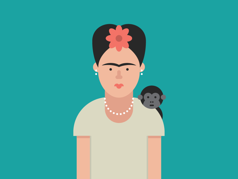 Frida Kahlo by Andy Mallalieu on Dribbble