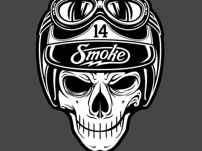 Smokelogo illustration logo racing skull skull logo smoke tony stewart