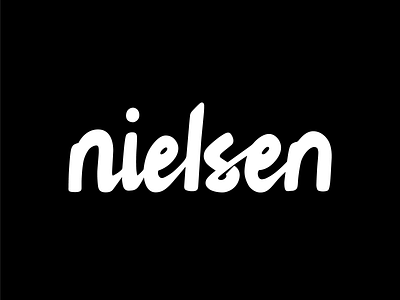 Nielsen wordmark calligraphy design hand lettered handlettering illustrator lettering logo logotype typography vector wordmark