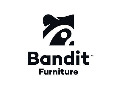Bandit lockup bandit branding design icon lockup logo logo design logodesign mark negative space raccoon typography vector