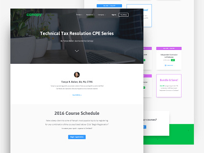 Webinar Schedule Page