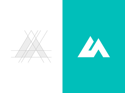 S + Mountain design grid icon identity logo mark mountain s shapes symbol type typography