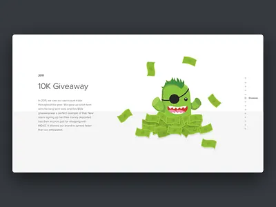 10k Giveaway cash character design flat giveaway illustration money monster ui ux vector web