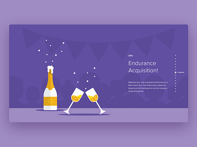 Acquisition celebration champagne design flat illustration ui ux vector web