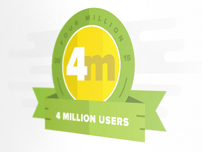 4m Users badge branding design flat icon illustration logo vector web