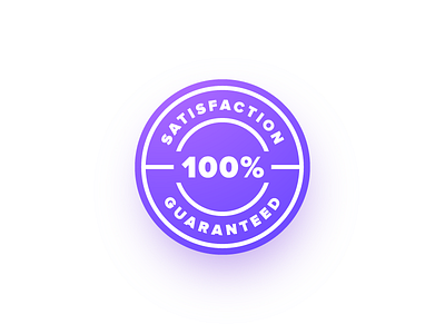 100% Satisfaction 100 badge icon iconography illustration logo patch satisfaction sticker