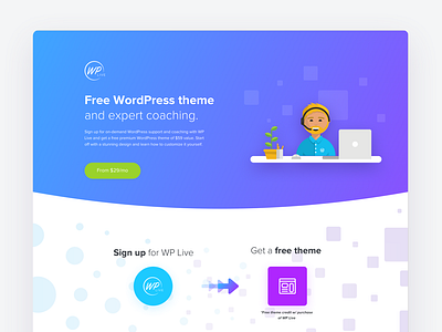 Free Theme Landing Page by Trevor Nielsen on Dribbble