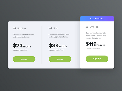 Pricing Table card design graphic price pricing shadow table ui ux website