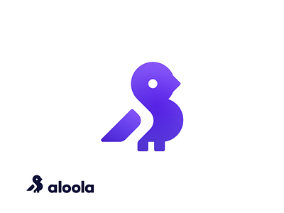 aloola logo bird branding design grid icon identity illustration logo mark vector