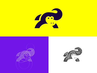 Swirly gator logo concept