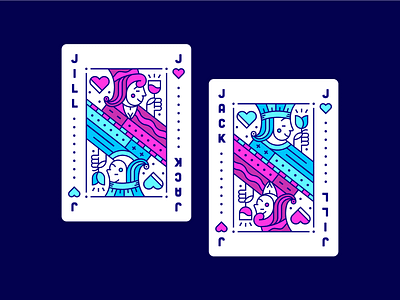 Jack 💙& Jill 💜- Playing card