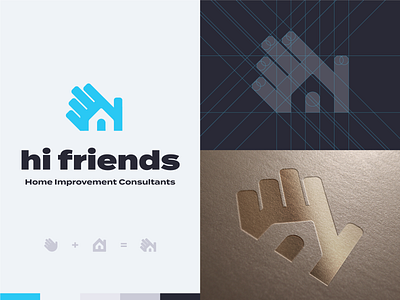 'Hi Friends' logo (👋 + 🏠)