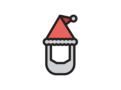 Santa christmas elf holiday icon santa simple vector