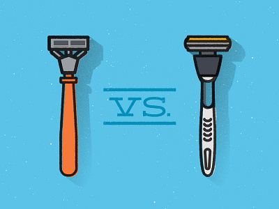 Harry's vs. Dollar Shave Club illustration club dollar harrys illustration razor shave vector vs