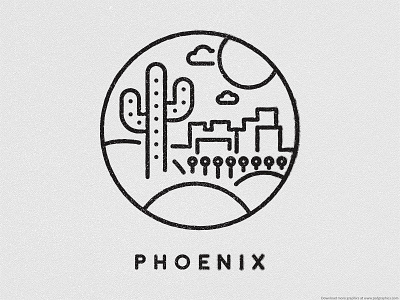Phoenix Icon city icon illustration illustrator line phoenix simple vector