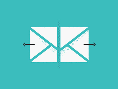 Segmentation Icon email envelope icon illustration list minimal segmentation split vector
