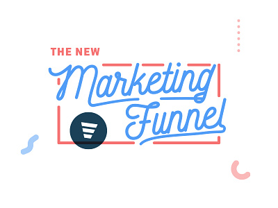 New Marketing Funnel Title Lockup funnel illustration infographic lockup marketing title type vector