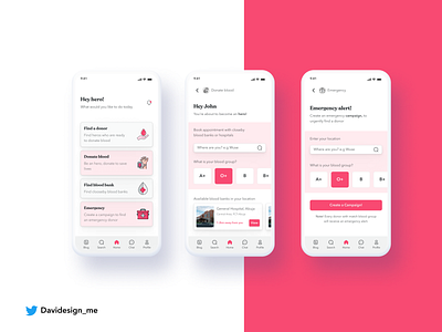 Life Saver App: A solution to limited supply of blood human centered design interaction design ui ux