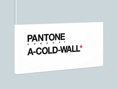 A-COLD-WALL* anisimov art asthtcs black cold color concept digital fashion pantone set type