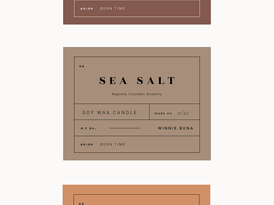 Candle Label branding