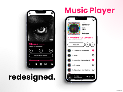 Music Player Modern Design app design mobile modern music player ui ux