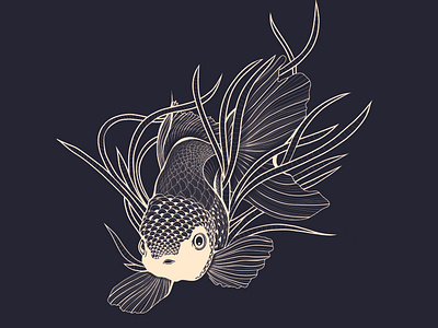 The Golden Fish. Illustration 2020.