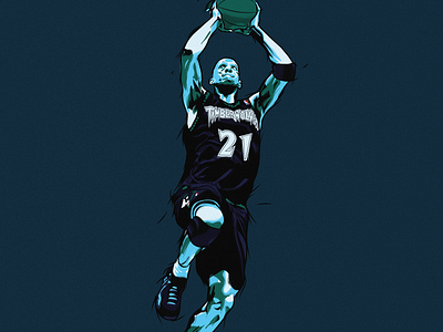 Kevin Garnett. NBA Illustration 2020