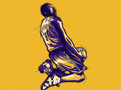 Kobe Bryant 'Black Mamba'. NBA Illustration 2020