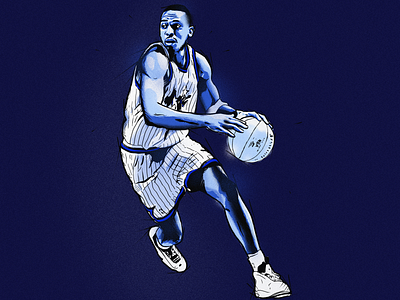 Anfernee 'Penny' Hardaway. NBA Illustration 2020. artwork design drawing flat illustration illustrator nba photoshop poster vector