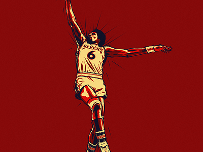 Julius Erving 'Dr. J'. NBA Illustration 2020