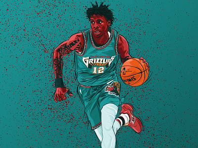 Ja Morant. NBA Illustration 2020