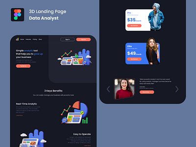 3D Landing Page Data Analyst