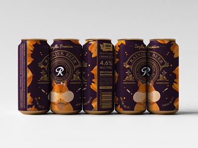 Rainier Beer / Packaging Design beer packaging color design graphic design illustration packaging design typography