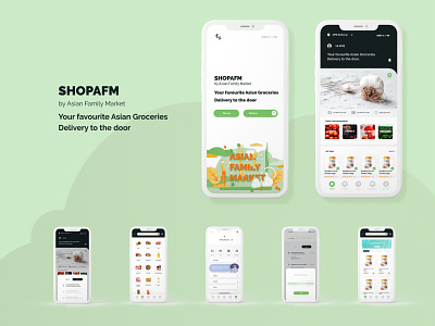shopafm | Delivery App Design app deliveryapp design graphic design ui uidesign uiux visualdesign website