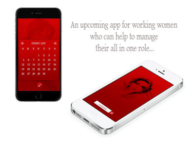 app design app design calendar clean app ios iphone red ui ui design