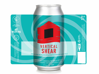 Vertical Shear Stout Can Design beer art beer label beer label design design graphic desgin illustration vector