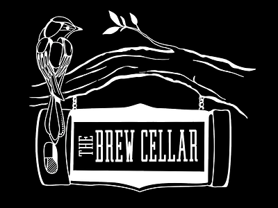 The Brew Cellar Shirt Design animals beer art graphic design hand rendered illustration screen print shirt design tshirt art vector