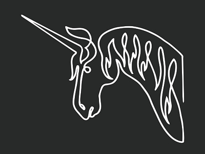 Single Line Unicorn Drawing branding design graphic design hand rendered illustration lettering logo one line single line unicorn vector